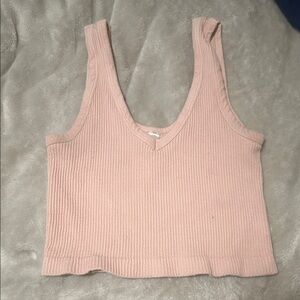 Blush Ribbed Women's Crop Top